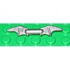 Part 98721 Flat Silver Minifig, Weapon Batman Bat-a-Rang (two wings with handgrip bar in middle) 